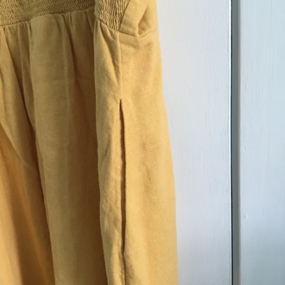 NWT Old Navy Linen Blend Mini Dress, Ruched back, Yellow, XL Tall - Picture 7 of 9